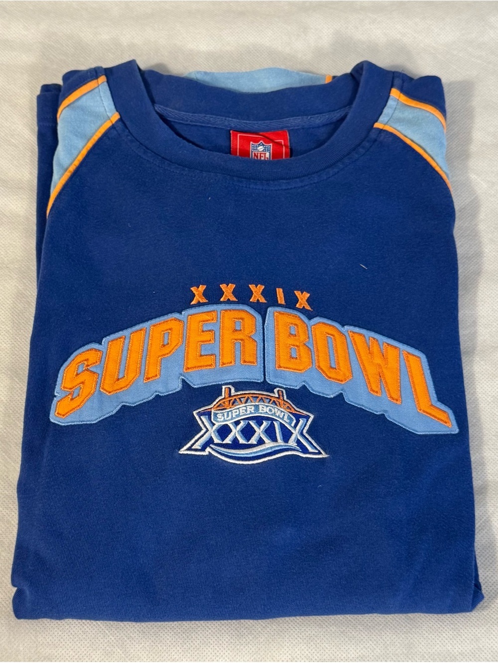 Rare CollectableNFL Navy Blue  Super Bowl XXXIX 2006 Pullover Hoodie size XL